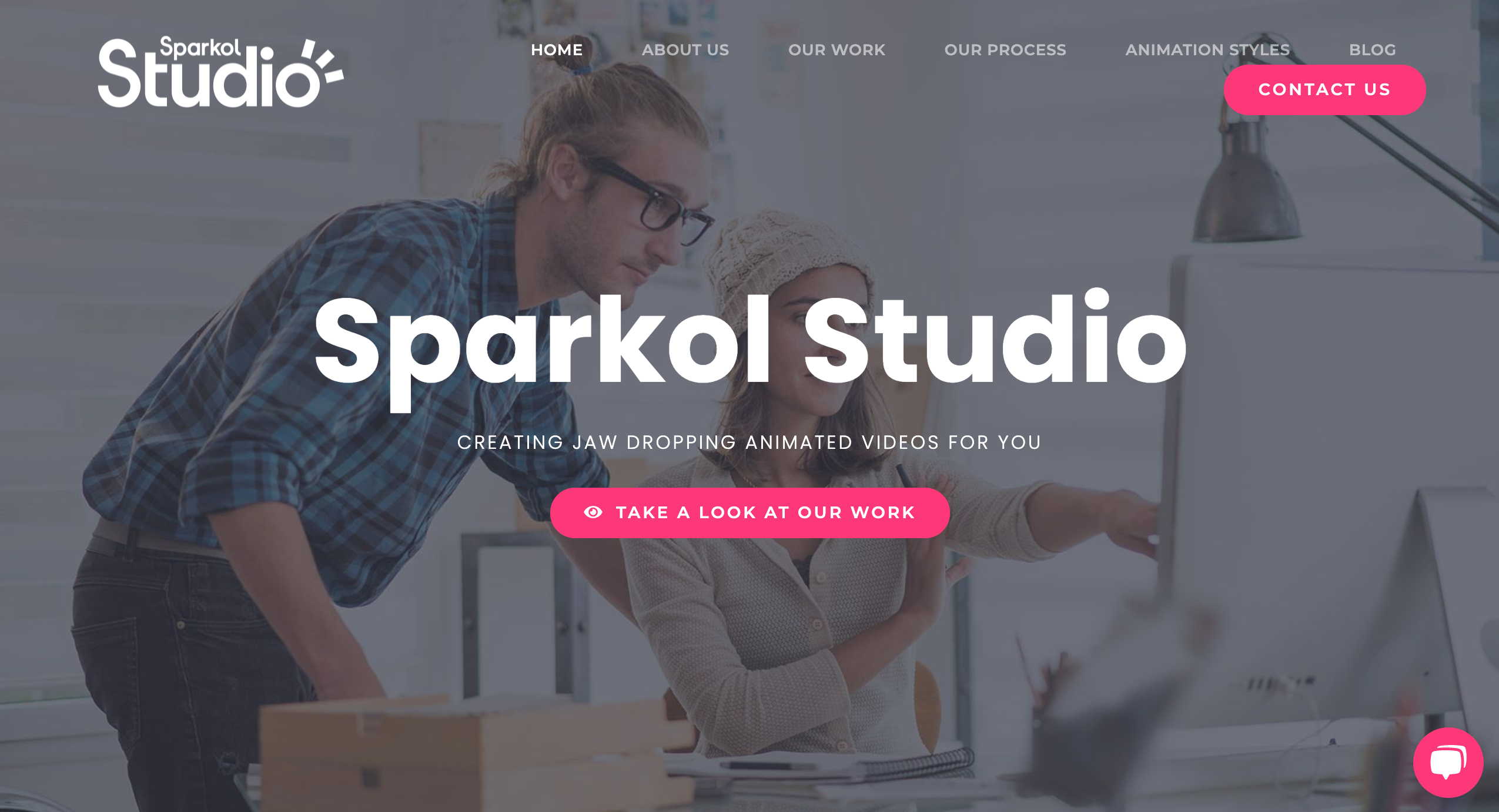 Sparkol Studio website homepage